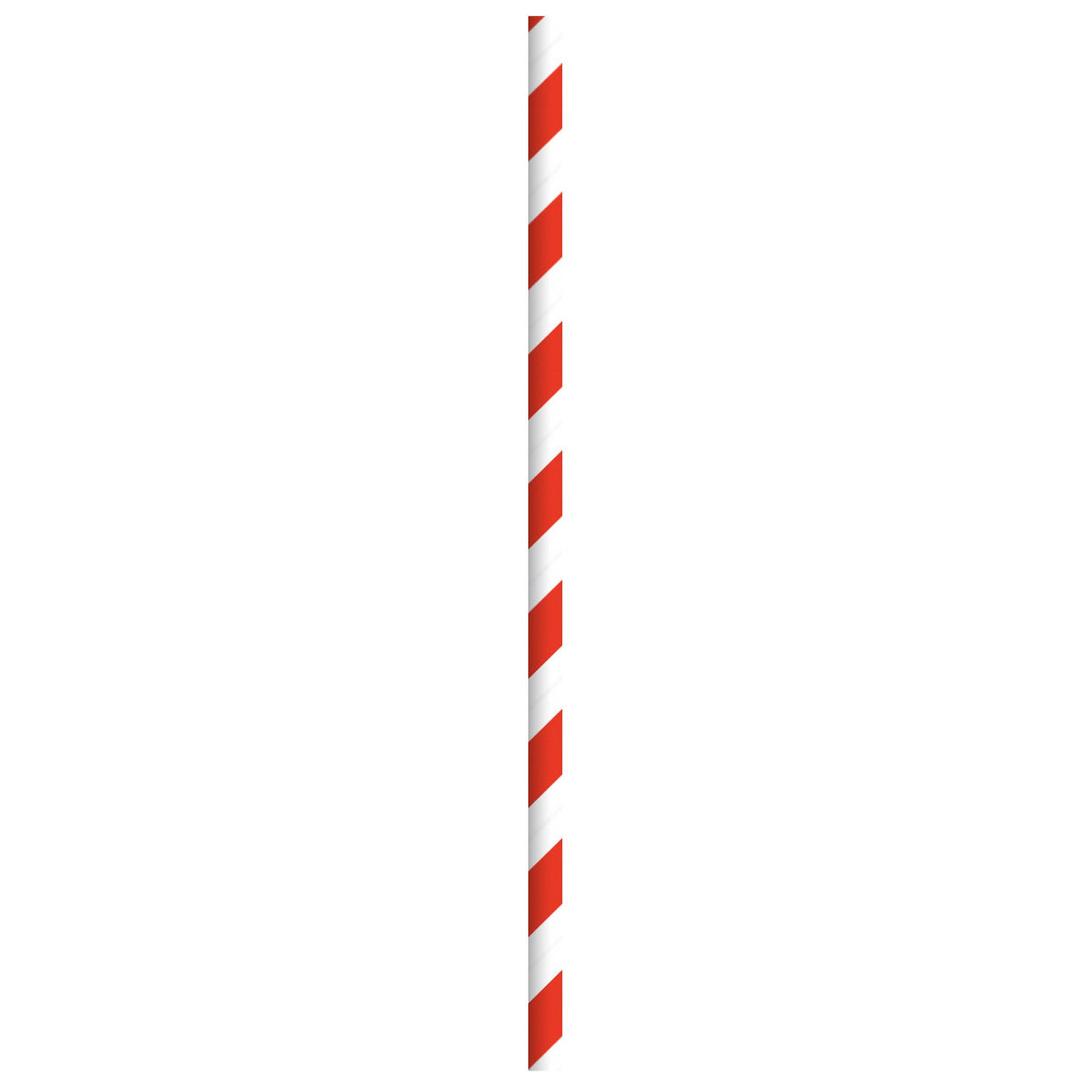 Straws, 7.75 Inch, Paper, Red Striped, Wrapped, Coated with Bees Wax, 7.75 Linear Inch,6 - 500 COUNT
