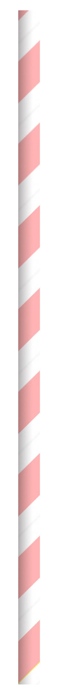 Straws, 7.75 Inch, Paper, Pink Striped, Wrapped, Coated with Bees Wax, 7.75 Linear Inch,6 - 500 COUNT