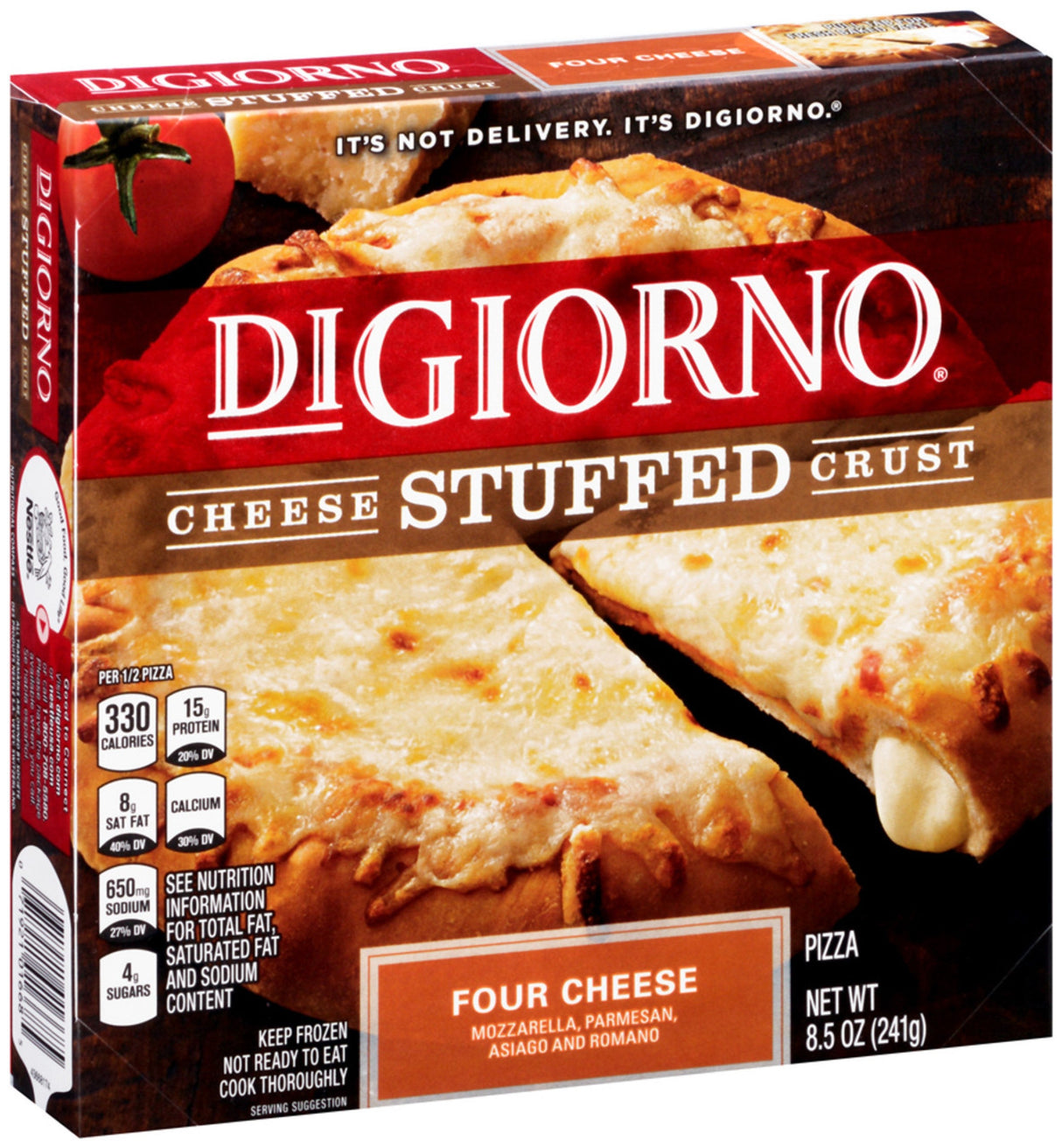 Pizza, Cheese-Stuffed Crust, Four Cheese, Frozen, 8.5 Ounce,10 - 1 COUNT