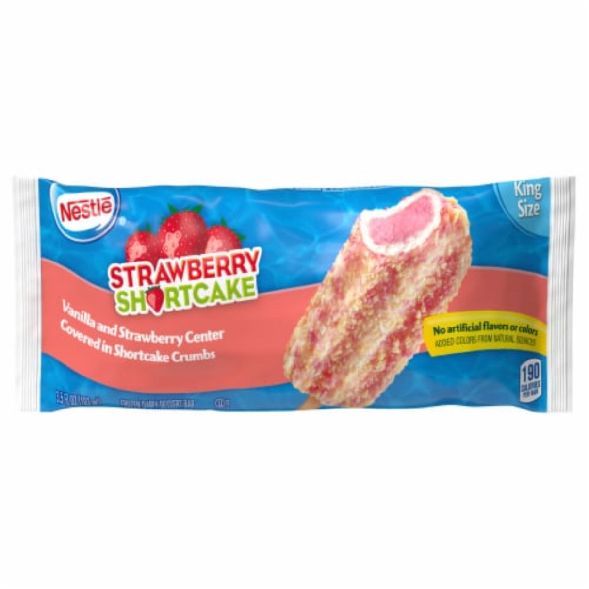 Ice Cream Bar, Strawberry Shortcake, King Size Bar,24 - 3.5 FLUID