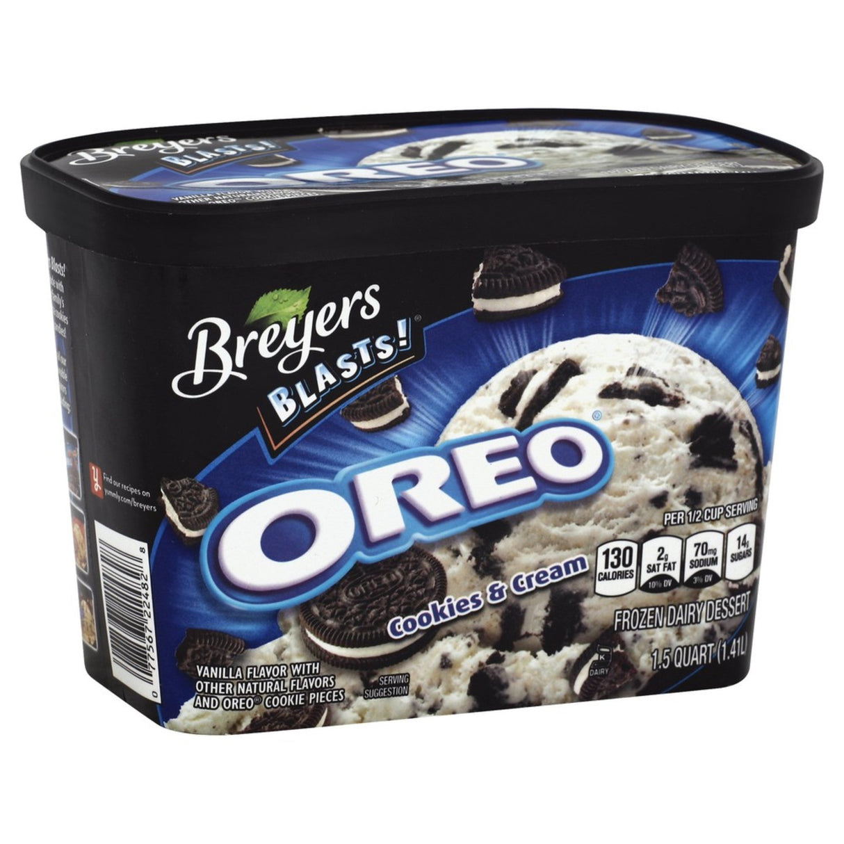 Ice Cream, Hard Serve, Oreo,6 - 48 OUNCE