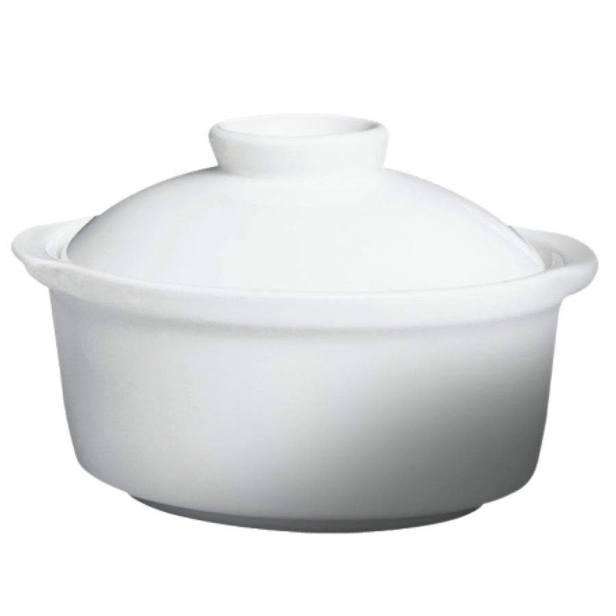 Toureens, Soup, 9 Ounce, White, Porcelain, with Lid,8 - 4 COUNT