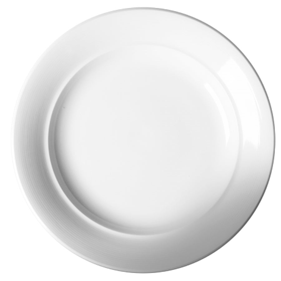 Plates, Soup, 8.50 Inch, White, Porcelain,6 - 4 COUNT