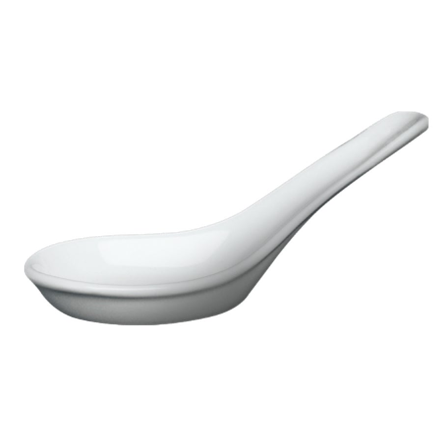 Spoons, Asian, Porcelain, White, 5 Inch,6 - 60 COUNT
