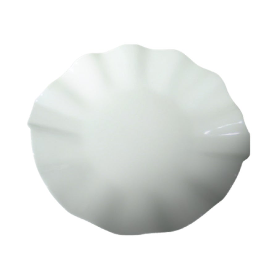 Plates, 12 Inch, White, Porcelain, Wavy,6 - 2 COUNT
