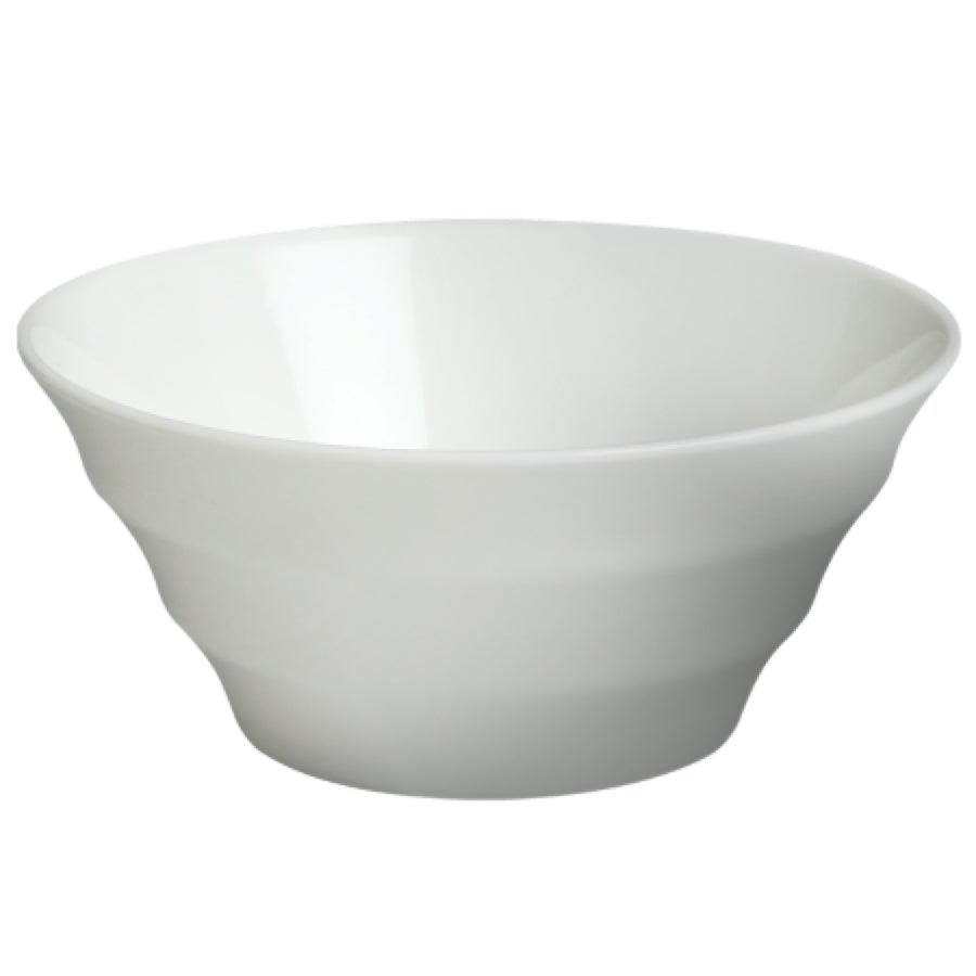 Bowls, 18 Ounce, 6 Inch, White, Ribbed, Porcelain,8 - 6 COUNT