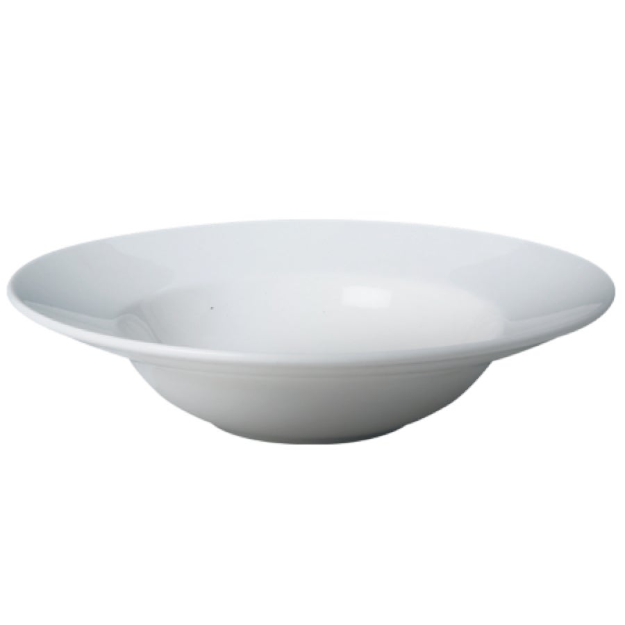 Plates, Soup, V Type, 11.75 Inch, White, Porcelain,6 - 2 COUNT