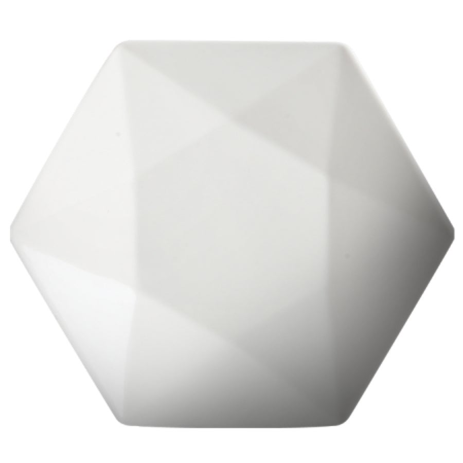 Plates, 8 Inch, White, Porcelain, Diamond,6 - 6 COUNT