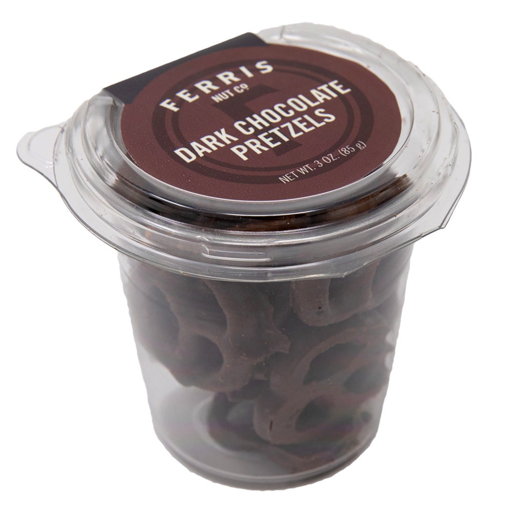 Pretzels, Dark Chocolate-Covered, in Resealable Deli Cup,12 - 3 OUNCE