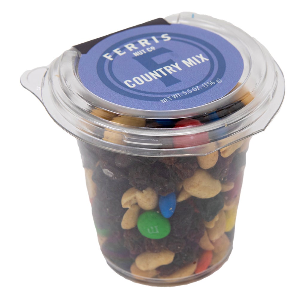 Trail Mix, Country, in Resealable Deli Cup,12 - 5.5 OUNCE