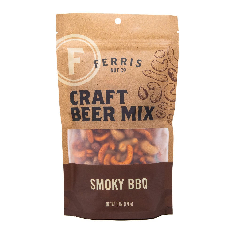 Snack Mix, Craft Beer, Smoky Barbeque, in Resealable Bag,12 - 6 OUNCE