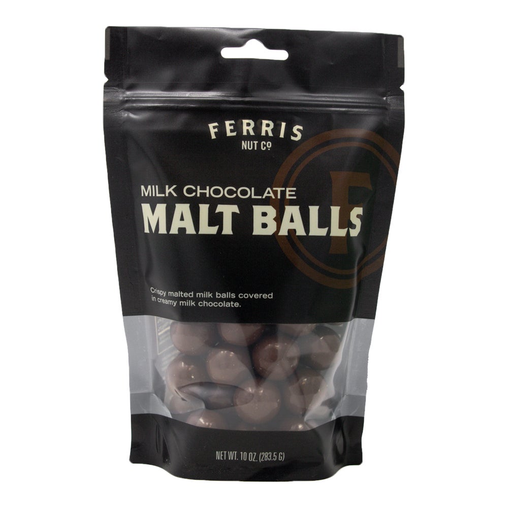 Candy, Malted Milk Balls, Milk Chocolate-Covered, in Resealable Bag,12 - 10 OUNCE