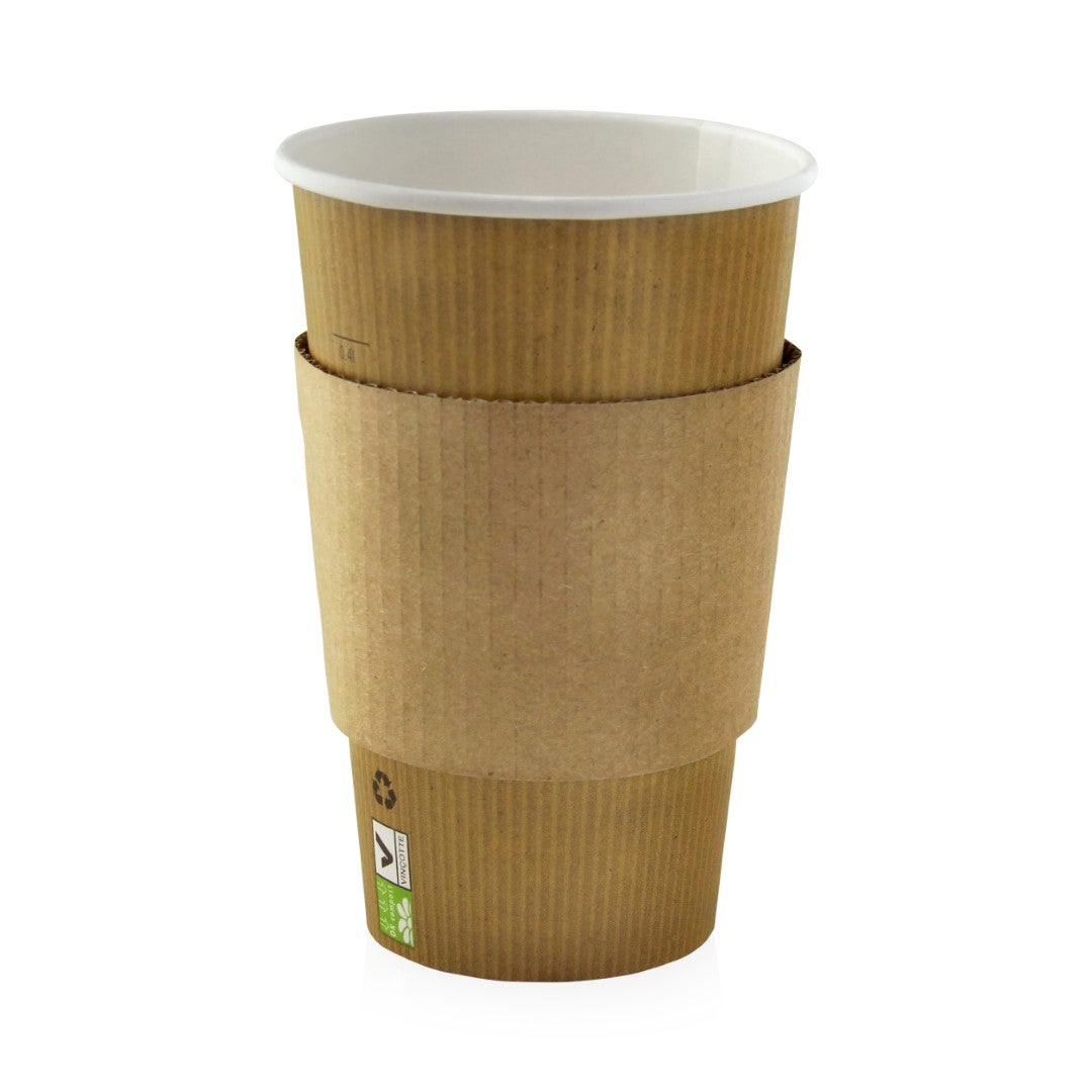 Sleeves, Coffee, Kraft, for 12-16 Ounce Cups,10 - 100 COUNT