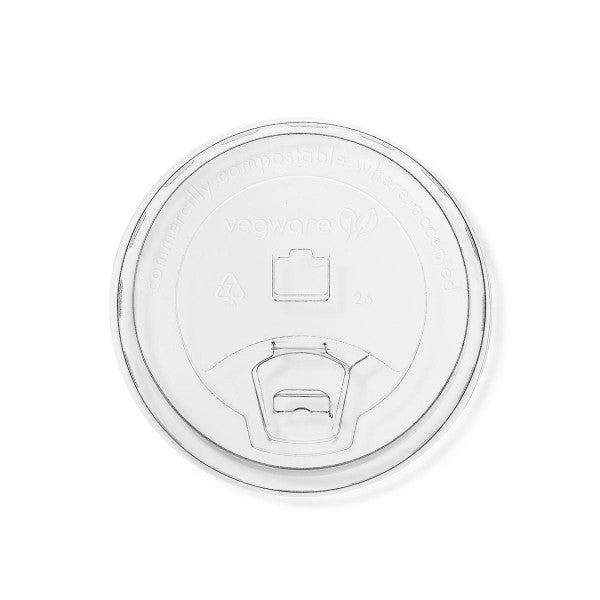Lids, Flat Sipping, Plastic, Clear, for 96-Series Cold Cups, Compostable, PLA,20 - 50 COUNT