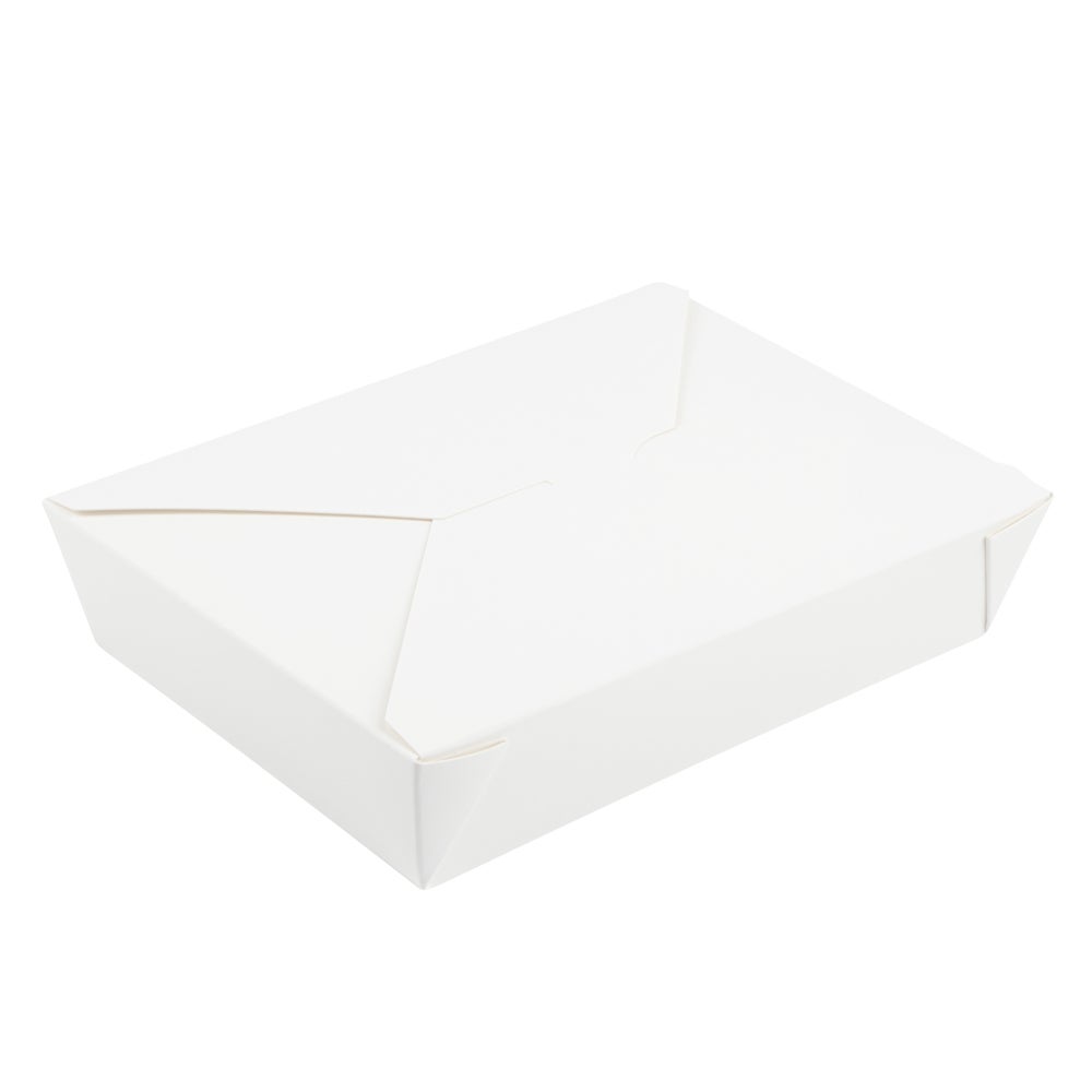 Containers, Take-Out, 49 Ounce, Paper, White, Rectangular, 8.5 x 6.25 x 2 Inch,1 - 200 COUNT