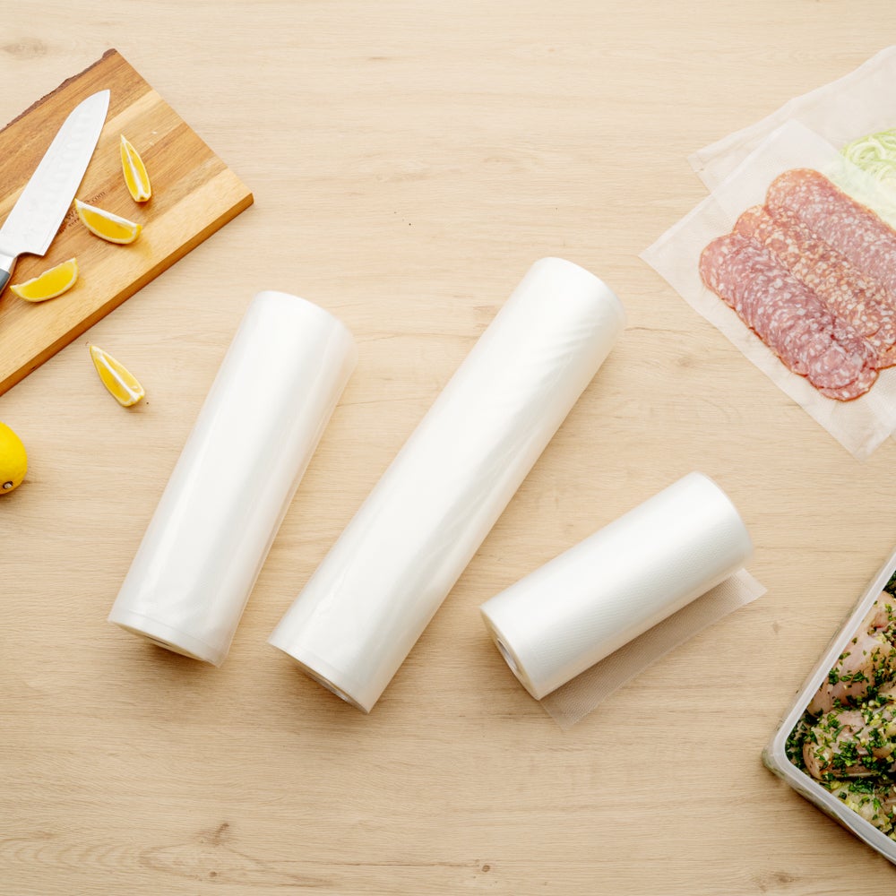 Bags, 15 Inch x 50 Foot, Plastic Full Mesh, Clear, 3 Mil, Roll, for Vacuum Sealer System,1 - 10 COUNT
