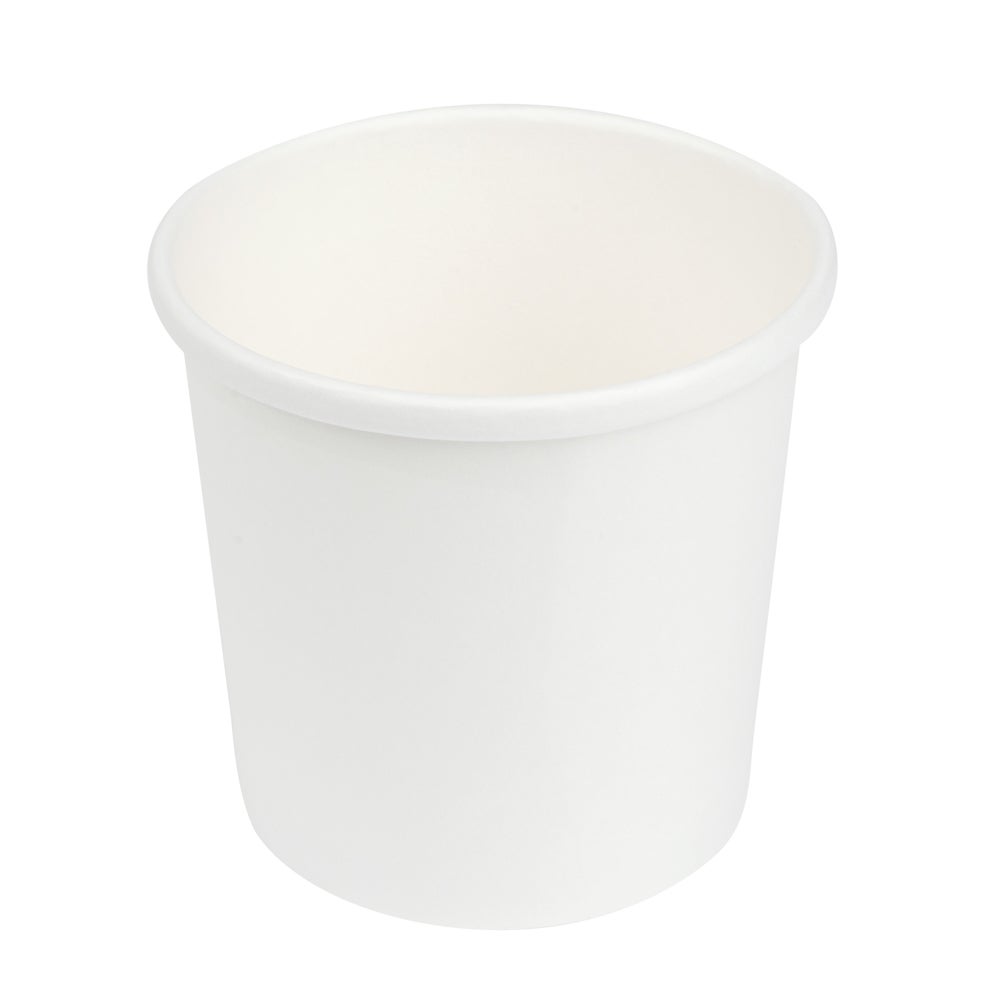 Containers, Soup, 12 Ounce, Paper, White, Round, 3.5 x 3.5 x 3.5 Inch,1 - 25 COUNT