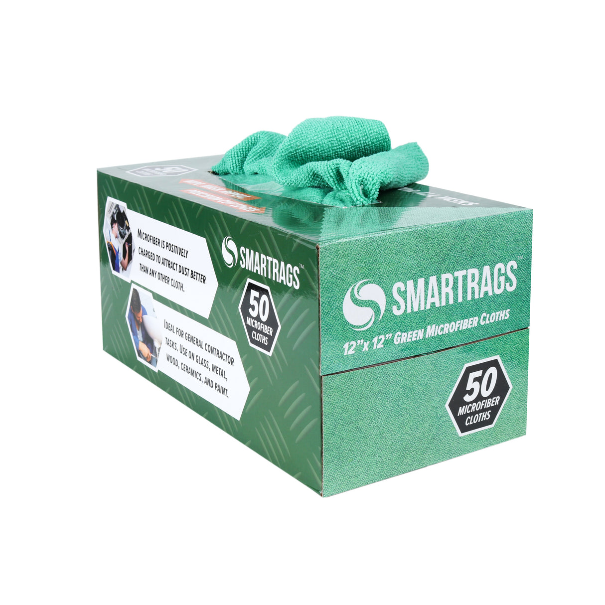 Cloths, Cleaning, Disposable, Microfiber, Green,1 - 50 COUNT