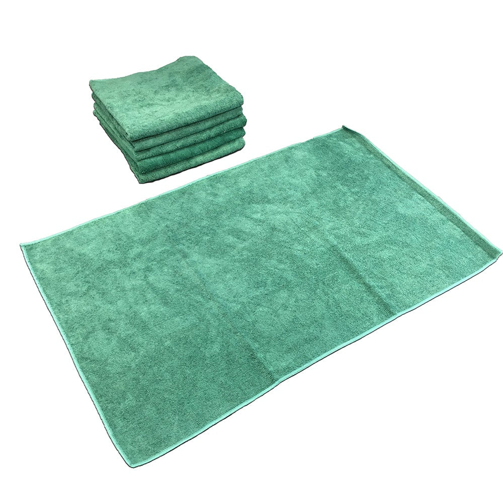 Towels, Hand, Microfiber, Hunter Green, 16 x 27 Inch,12 - 1 EACH