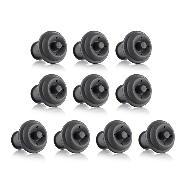 Stoppers, Wine Bottle, Rubber, Grey,12 - 10 COUNT