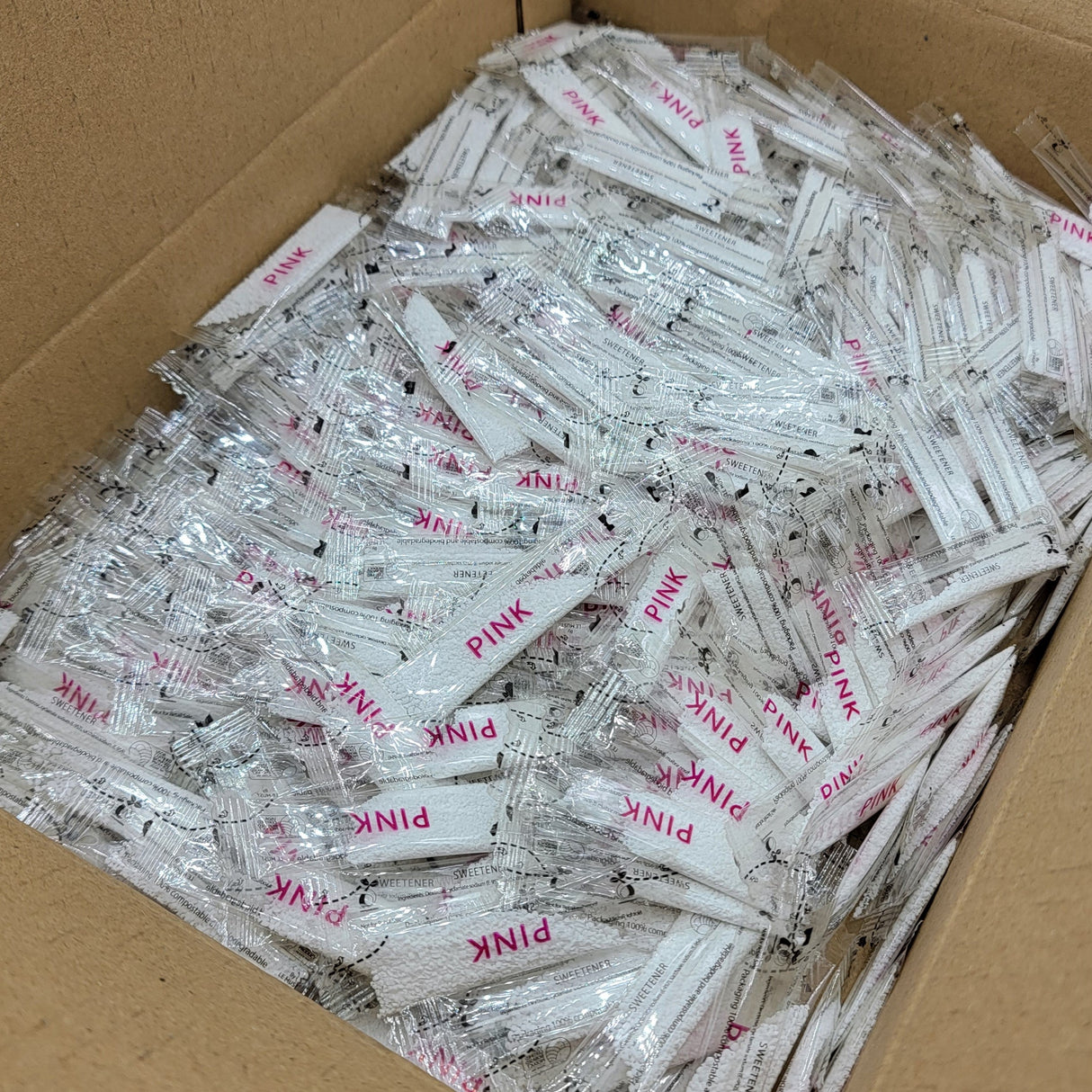 Sugar Substitute, Saccharin, Pink, Packets,500 - 1 Gram Avg