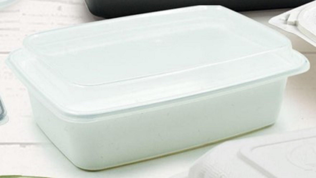 Containers, Takeout, 16 Ounce, Plastic, White, Rectangular,1 - 150 COUNT