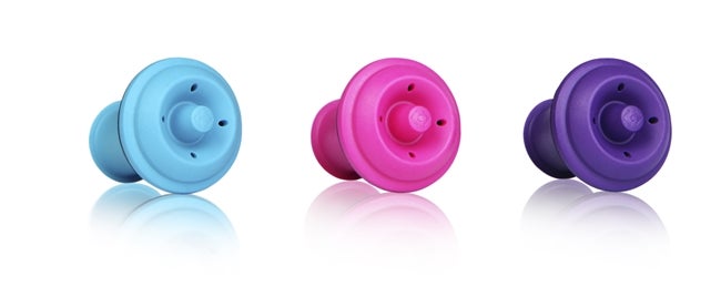 Stoppers, Wine Bottle, Rubber, Pink/Purple/Blue,6 - 3 COUNT