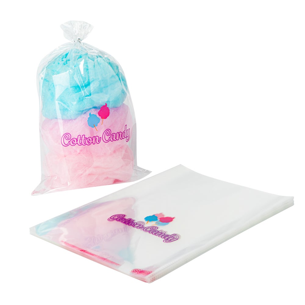 Bags, Cotton Candy, 12 x 18 Inch, Plastic, Clear,1 - 100 COUNT