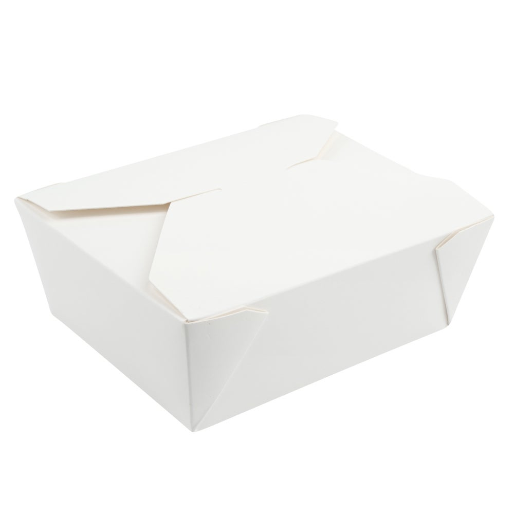 Containers, Take-Out, 45 Ounce, Paper, White, Rectangular, 6.75 x 5.5 x 2.5 Inch,1 - 200 COUNT