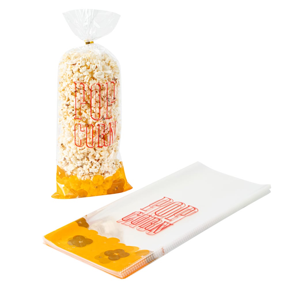 Bags, Popcorn, 17 x 7 Inch, Plastic, Clear,1 - 100 COUNT