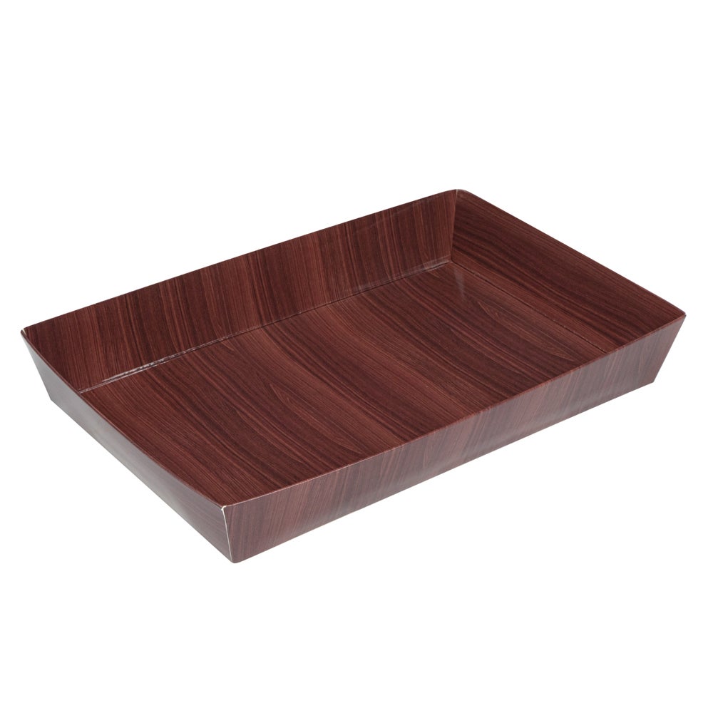 Containers, Sushi, Paper, Wood Grain, Rectangular, 9 x 6 x 1.5 Inch,1 - 100 COUNT