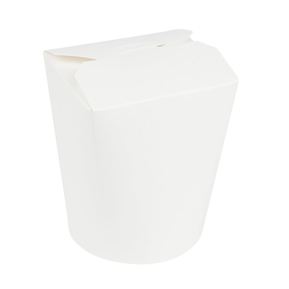 Containers, Noodle Take-Out, 16 Ounce, Paper, White, Round, 3.25 x 3 x 4 Inch,1 - 50 COUNT