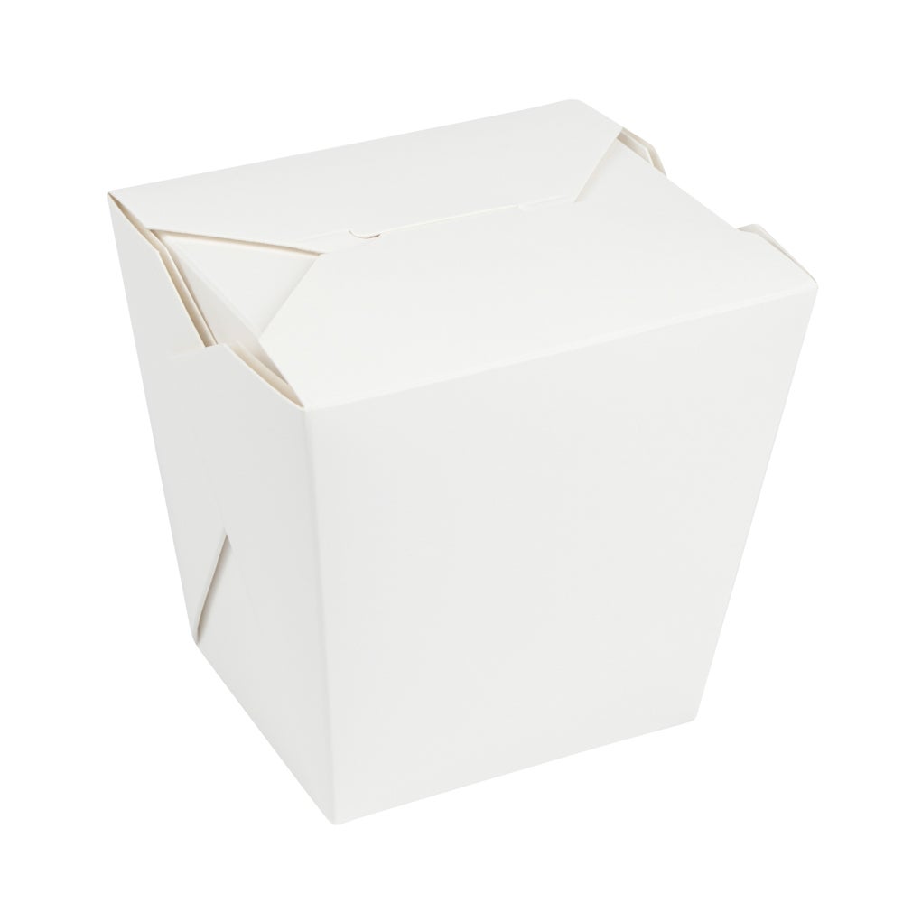 Containers, Noodle Take-Out, 26 Ounce, Paper, White, Square, 4 x 3.5 x 4 Inch,1 - 200 COUNT