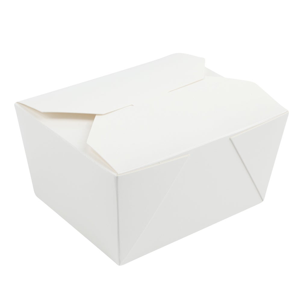Containers, Take-Out, 30 Ounce, Paper, White, Rectangular, 5 x 4 x 2.5 Inch,1 - 200 COUNT