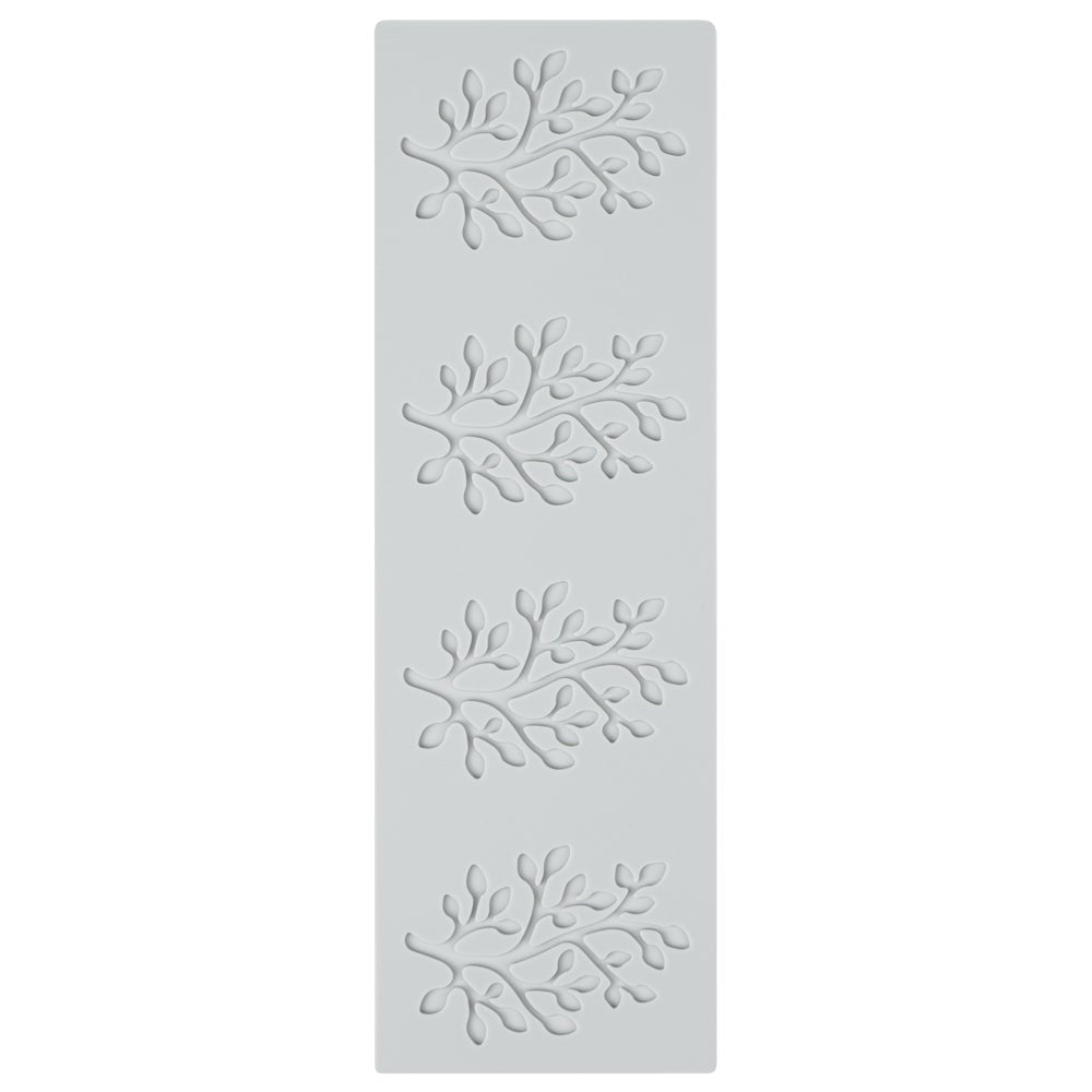 Mats, Fondant Impression, Branch with Leaves, Silicone, Gray,1 - 1 EACH
