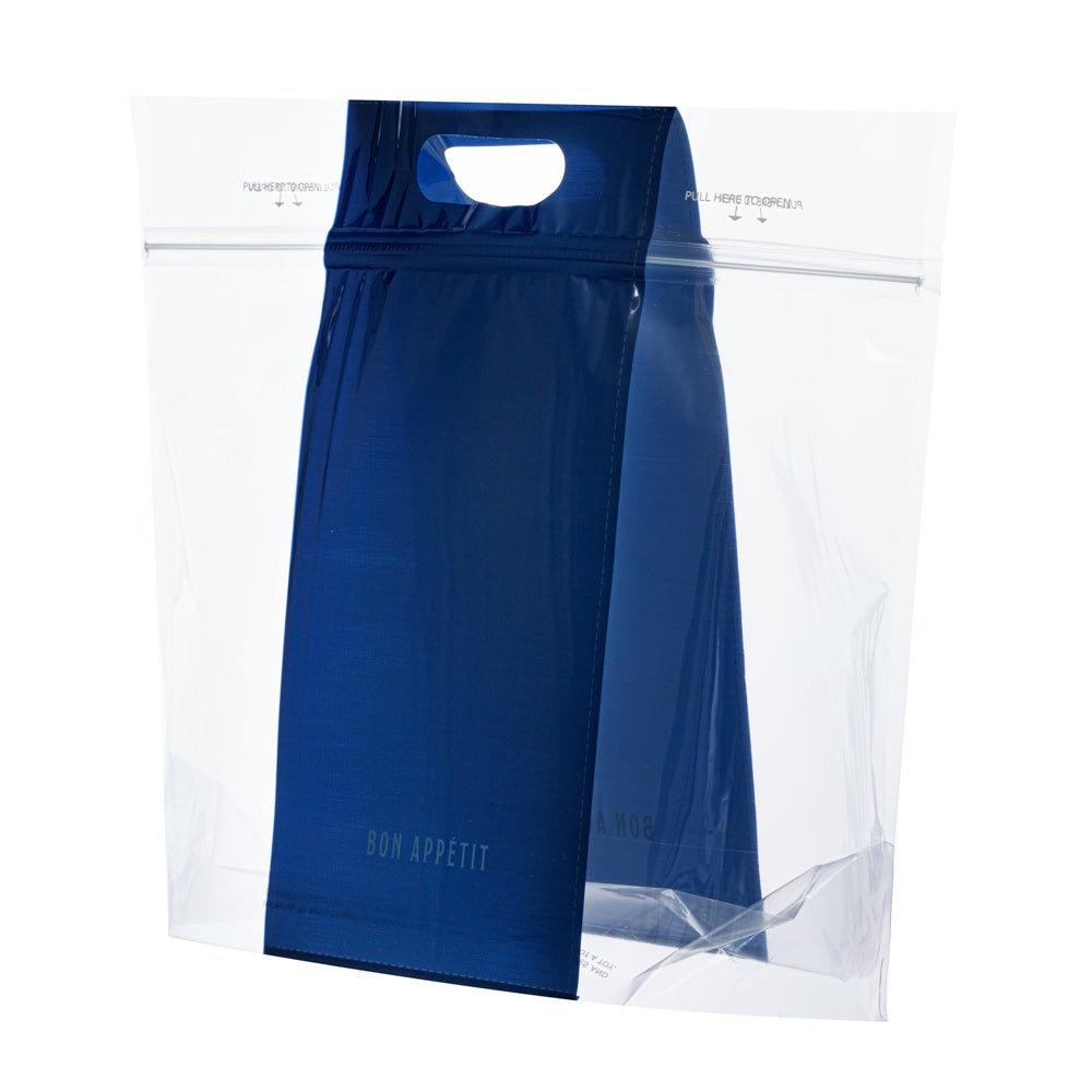 Bags, Gusset Zip, 12.5 x 4.25 x 10.5 Inch, Plastic, Clear, with Handles,1 - 100 COUNT