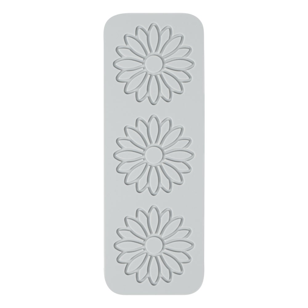 Mat, Fondant Impression, 8.90 x 3.20 Inch, Flower, Silicone, Gray,1 - 1 EACH