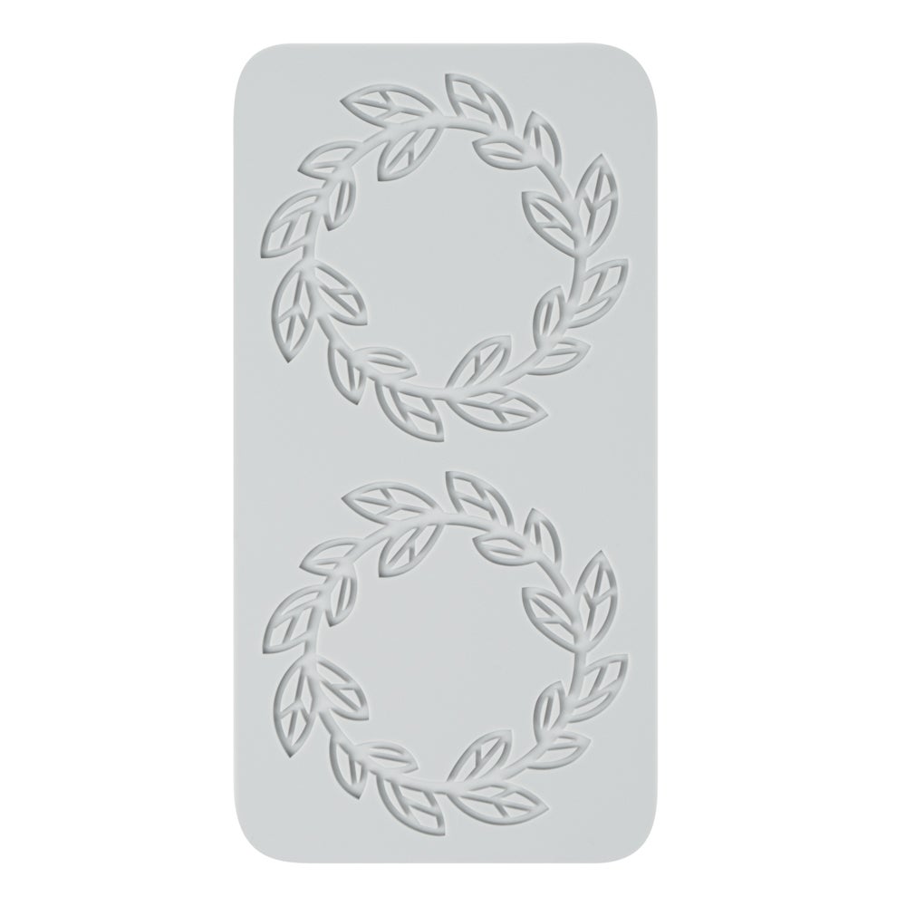 Mat, Fondant Impression, 8.50 x 4.30 Inch, Spring Leaf Halo, Silicone, Gray,1 - 1 EACH