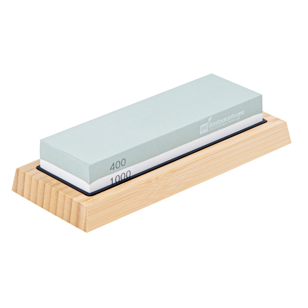 Sharpener Set, Knife, Two-Sided, 400 & 1000 Grit, with Non-Slip Base,1 - 1 EACH