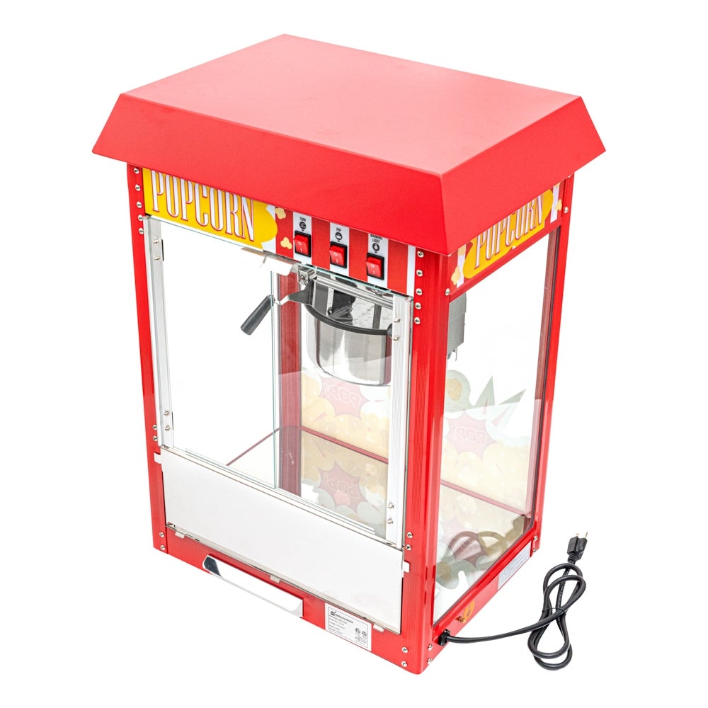 Machine, Popcorn, 8 Ounce, Red, Stainless Steel,1 - 1 EACH
