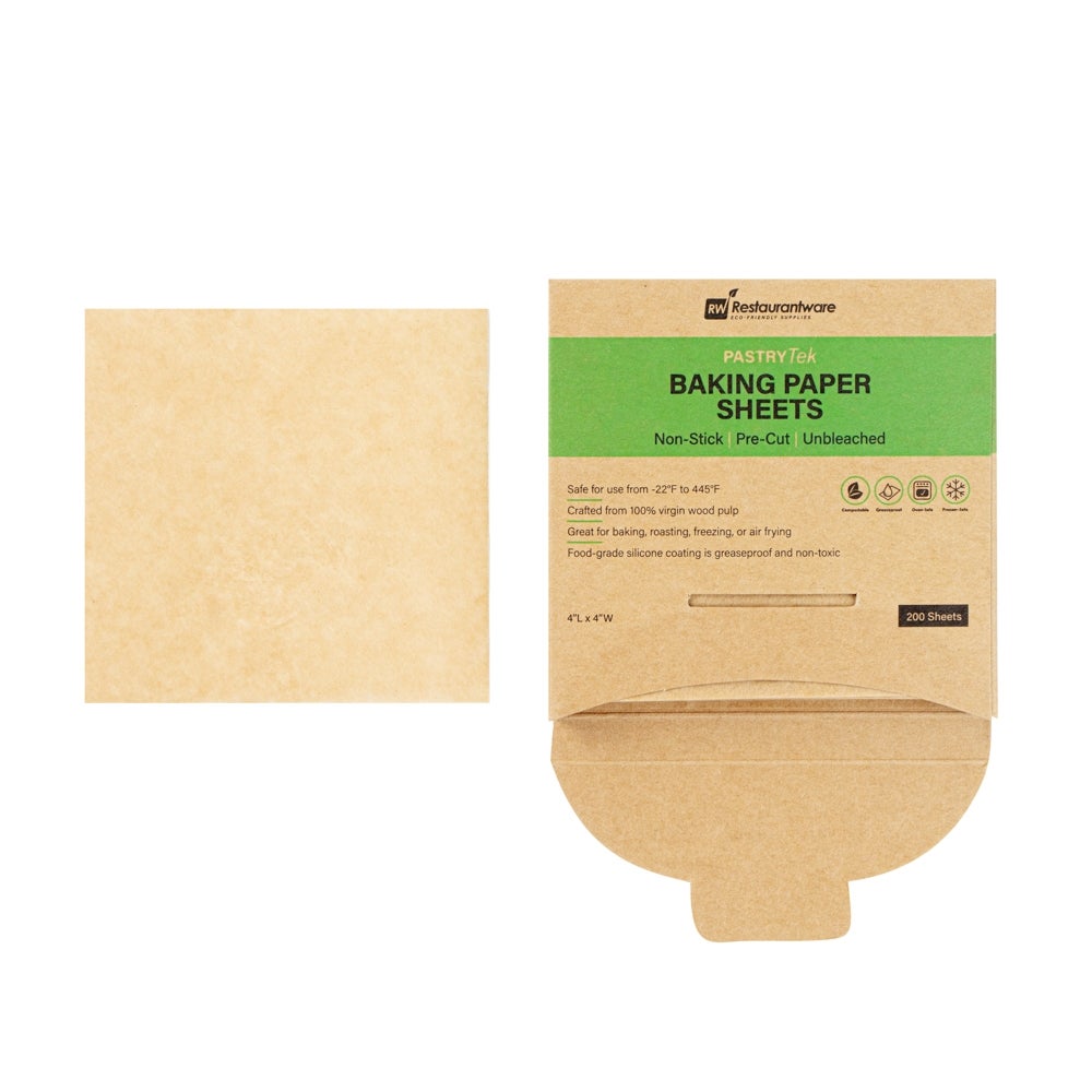 Sheets, Baking, 4 x 4 Inch, Paper, White, Silicone-Coated, Pre-Cut,1 - 1000 COUNT