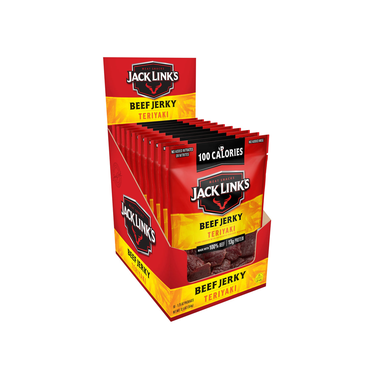 Beef Jerky, Teriyaki, 1.25 Ounce,6 - 10 COUNT