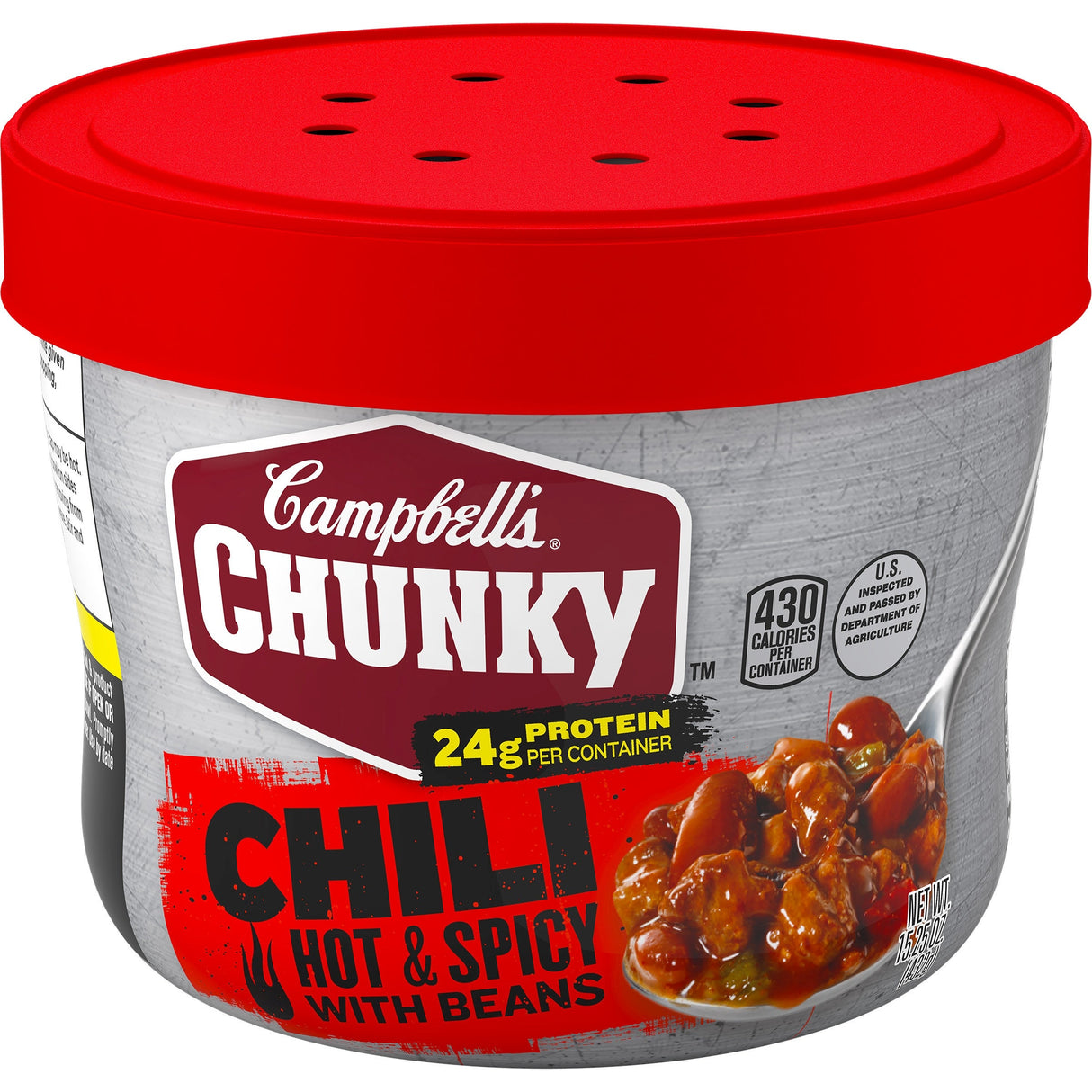 Chili, Hot & Spicy, with Beans,8 - 15.25 OUNCE