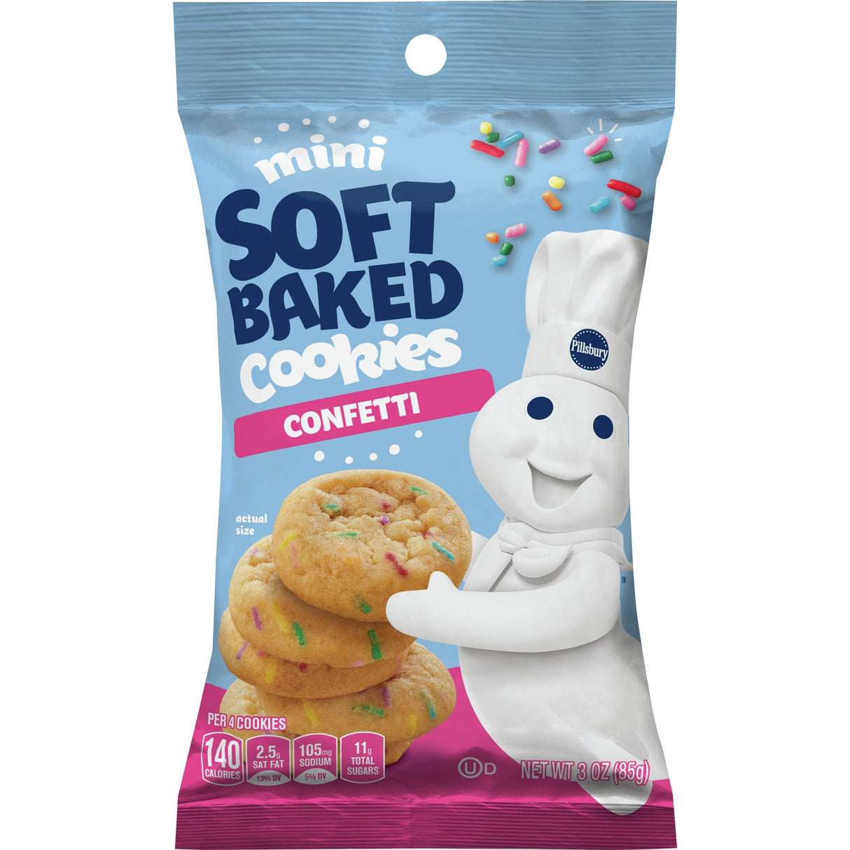 Cookies, Confetti, Mini, Soft, Shelf-Stable,9 - 18 OUNCE