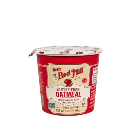 Oatmeal, Apple & Cinnamon, contains Flax & Chia, Single-Serve Cup,12 - 2.36 OUNCE