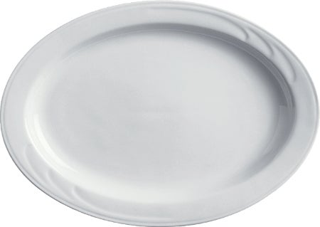 Platters, Porcelain, 9.25 Inch, Classic White, Oval,4 - 6 COUNT