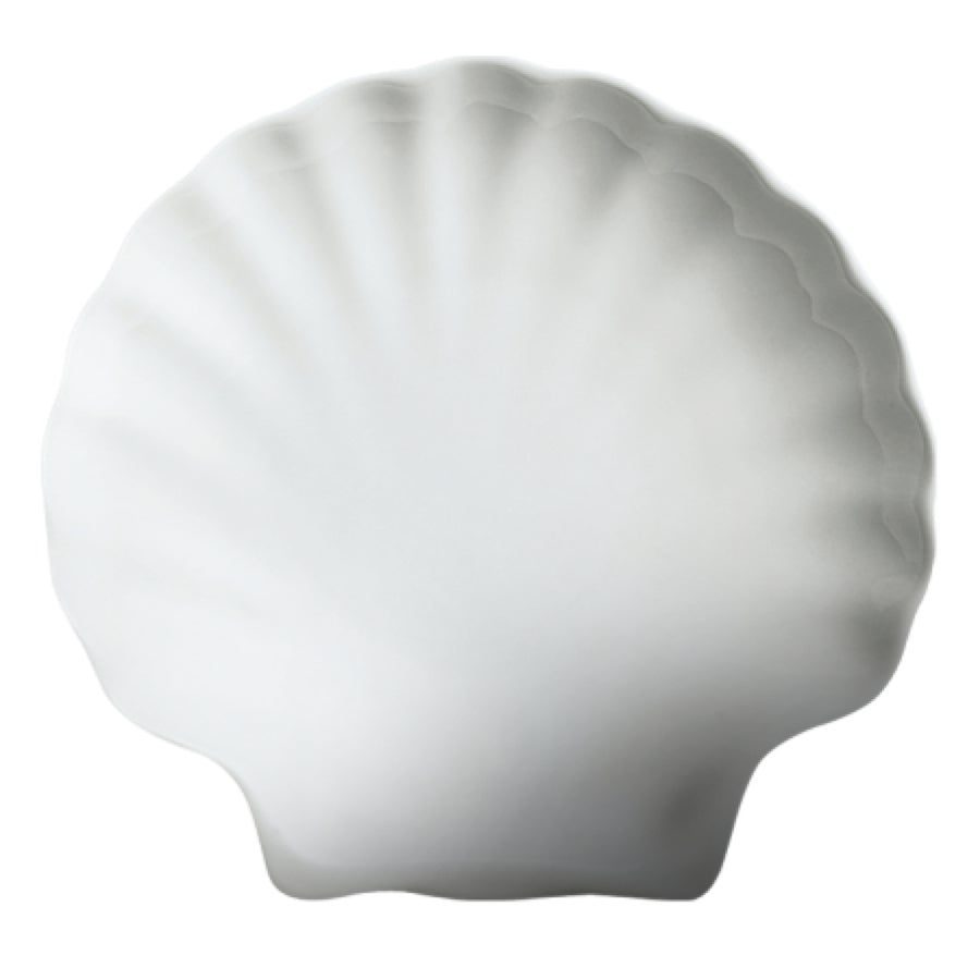 Dishes, Porcelain, 5.50 Inch, Classic White, Shell,12 - 6 COUNT
