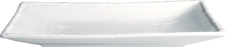 Platters, Porcelain, 6.75 Inch, Classic White, Rectangular, Embossed,6 - 8 COUNT