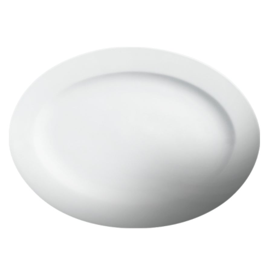 Platters, Porcelain, 9.25 Inch, Classic White, Oval,4 - 6 COUNT