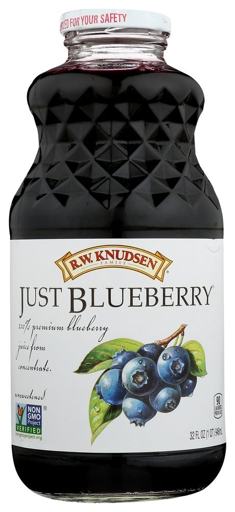 Juice, Blueberry, 100%, Unsweetened, From Concentrate, Shelf-Stable,6 - 32 FLUID
